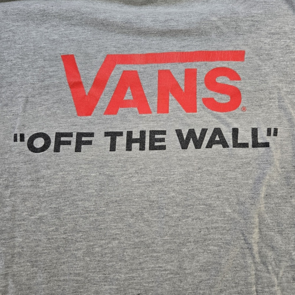 Vans Off The Wall T Shirt Mens M Gray‎ Logo Skate Streetwear Graphic Tee